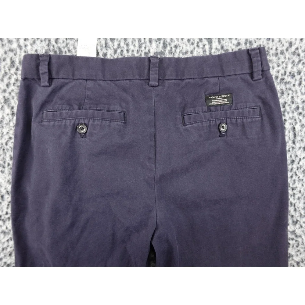Banana Republic Aiden Chino Mens 31x30 Navy Blue‎ Slim Fit Stretch Twill Pants